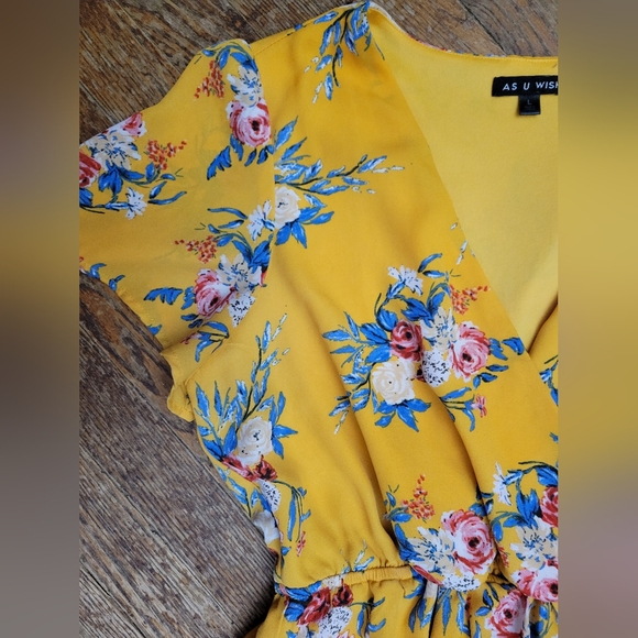 🍒 As U Wish Boho Floral Day Dress size Large - Picture 7 of 13